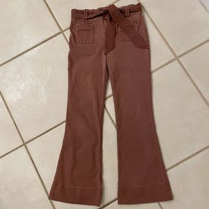 Express women flare pants, light brown color, size 4.
